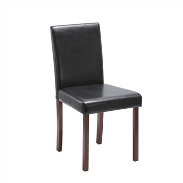 Обідній стілець Pu з дерев'яними ніжками