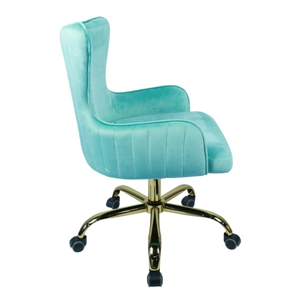 Mid-back Light Blue Adjustable Swivel Task Chair